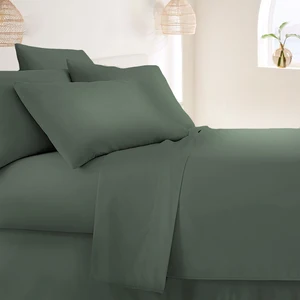 Heniemo Bedding Set Eucalyptus 85gsm Microfibre 6pcs Thread Fitted Flat Bed Sheets Bedsheets Sets for Bed