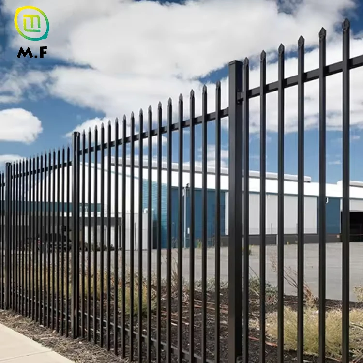 Easily assembled spearhead iron fence panels lowes commercial wrought iron fence panel