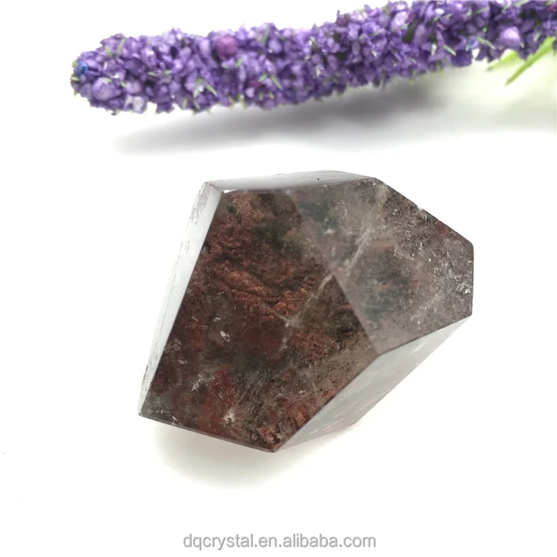 Colorful Free Form Crystal Polished Green Phantom Quartz Stones