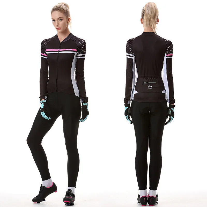 High Elastic Breathable Quick Dry Lightweight Women Cycling Kits with Reflective Safety Design