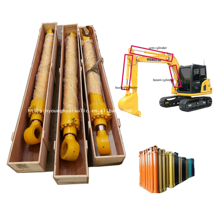 Pc40-7 Excavator Arm Boom Bucket Cylinder for 20T-63-02211