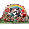 Rainbow Cat Couple-6x8in