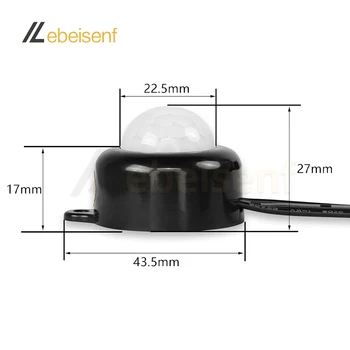 Interruttore Sensore Di Movimento PIR A Infrarossi Per Corpo DC 5V-24V - Foto 9