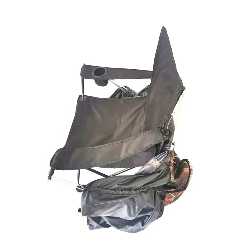 Camo Pop up One Person Easy Build-Up and Carry Hunting Blind Shelter Chair Tent House Camo Hunt Blind