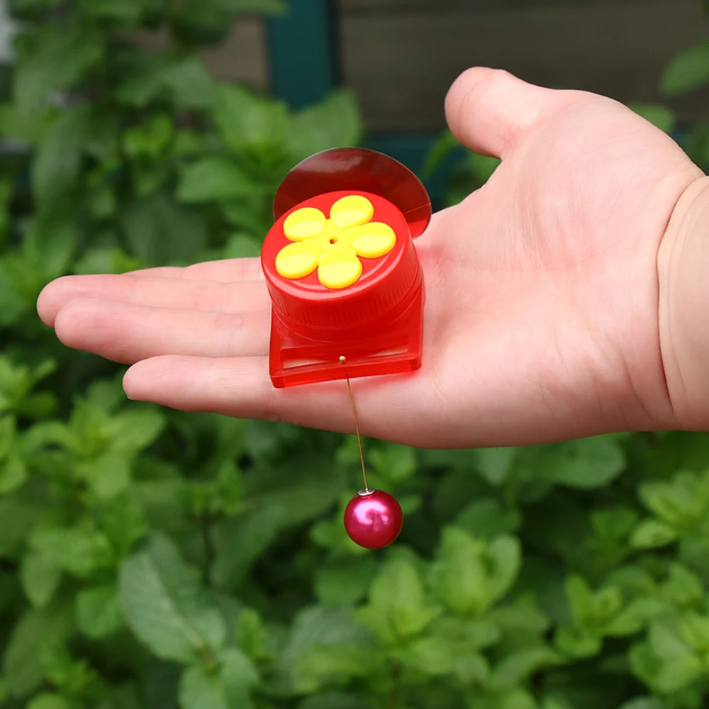 Mini Handheld Hummingbird Feeders Plastic Bird Feeders with Suction Cup Window Perch and Cleaning Brush for Outdoor Garden Use