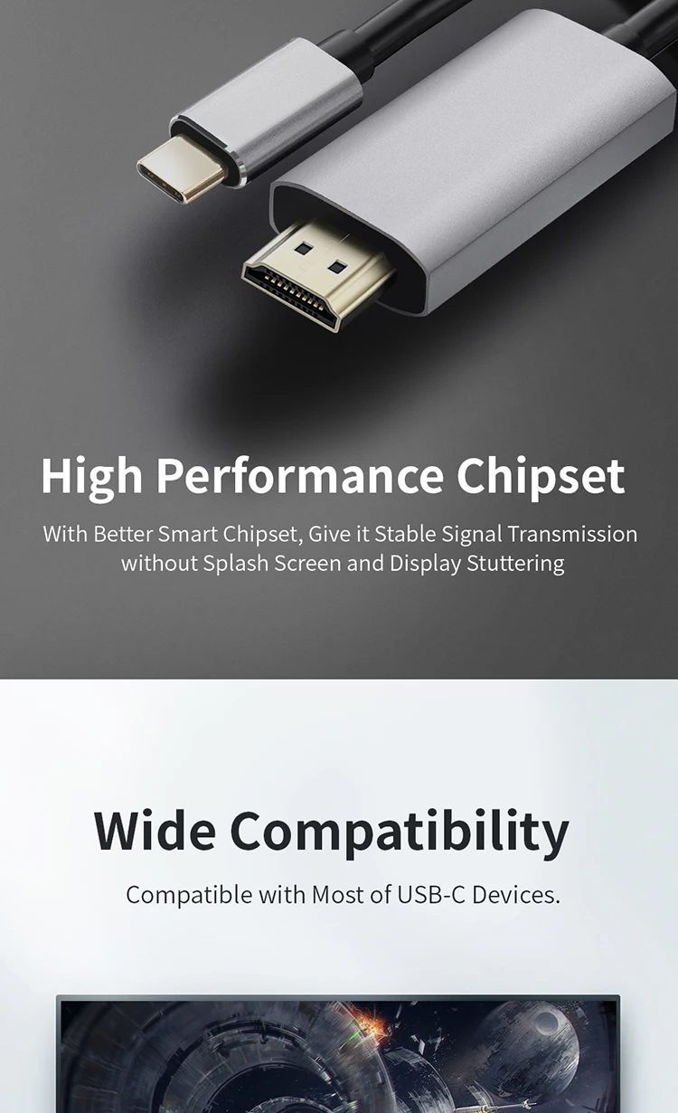 Phone To Tv Hdmi Cable Usb Type C To Hdmi Cable 4k 60hz Male To Male