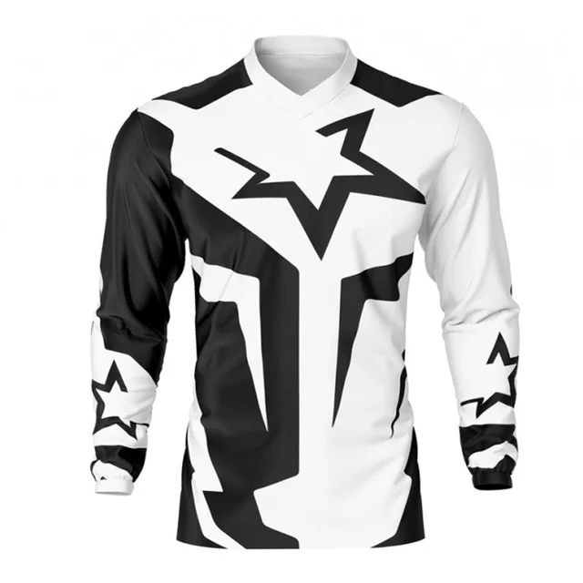 Wholesale Sublimated Cycling Racing Jersey Motorcycle Jersey Dirt Bike Shirt Breathable Long Sleeve Downhill Motocross Jersey