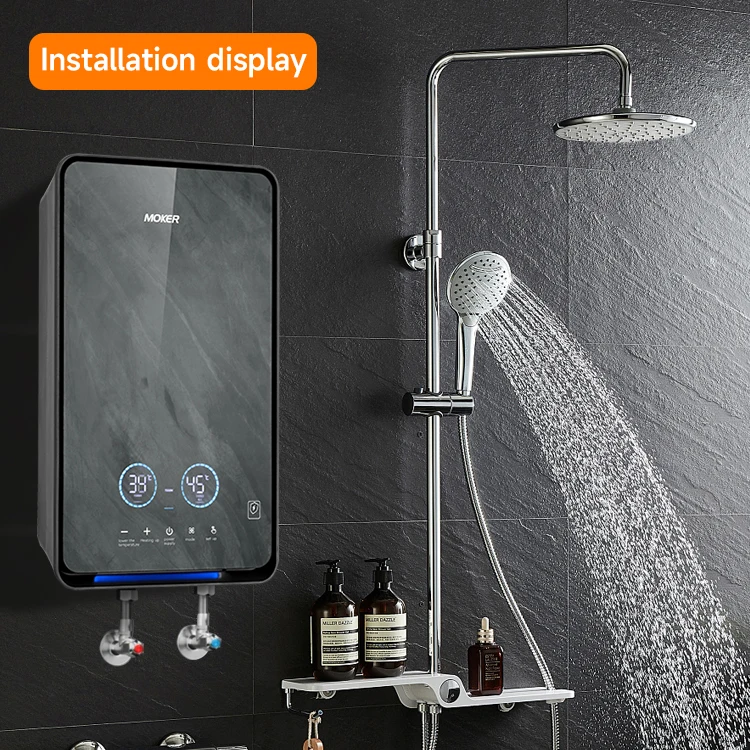 6000w Smart Tankless Water Boiler Wall Mounted Hot Shower Electric ...