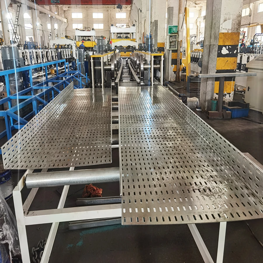 Cable Tray Roll Forming Machine Line with Press Mahine Cable Tray Making Machines Production Line Cable Tray Making Machine