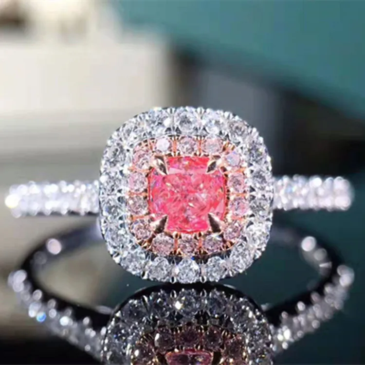 natural pink diamond engagement ring