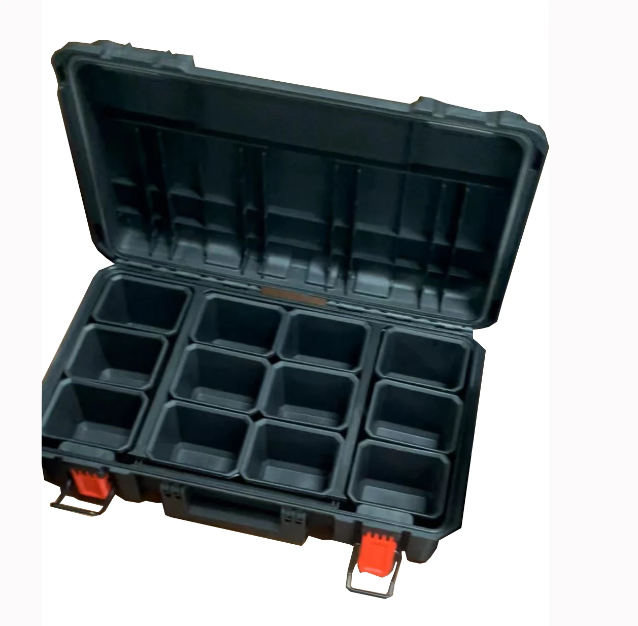 Portable Stackable Toolbox with Wheels and Drawers - Mobile Utility Cart with Comfort Handle and Tough Latches