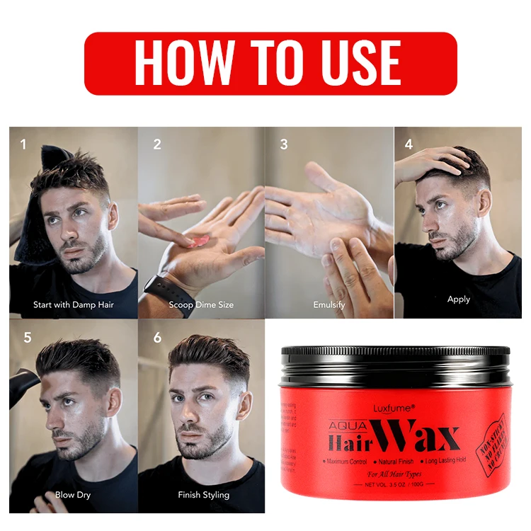 Matte Hair Styling Wax Water-based Flexible Hold Add Texture