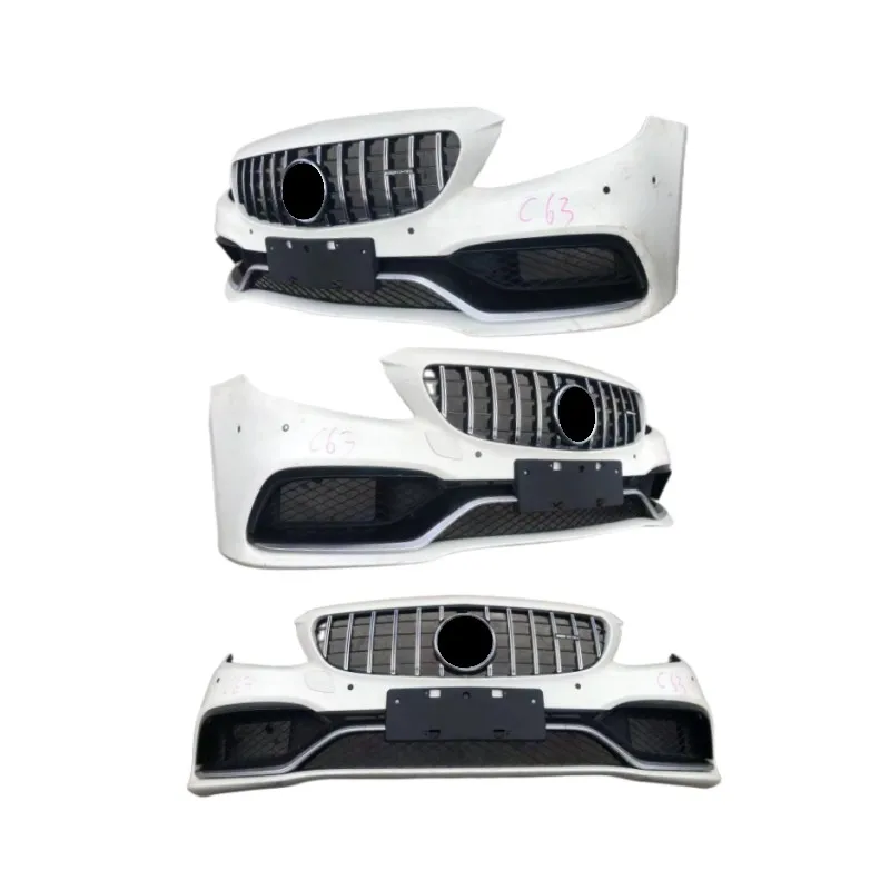 Genuine Body Kits For Mercedes Benz W205 C Class Upgrade C63 AMG Front Car Bumper With Grille Engine Hood Fenders