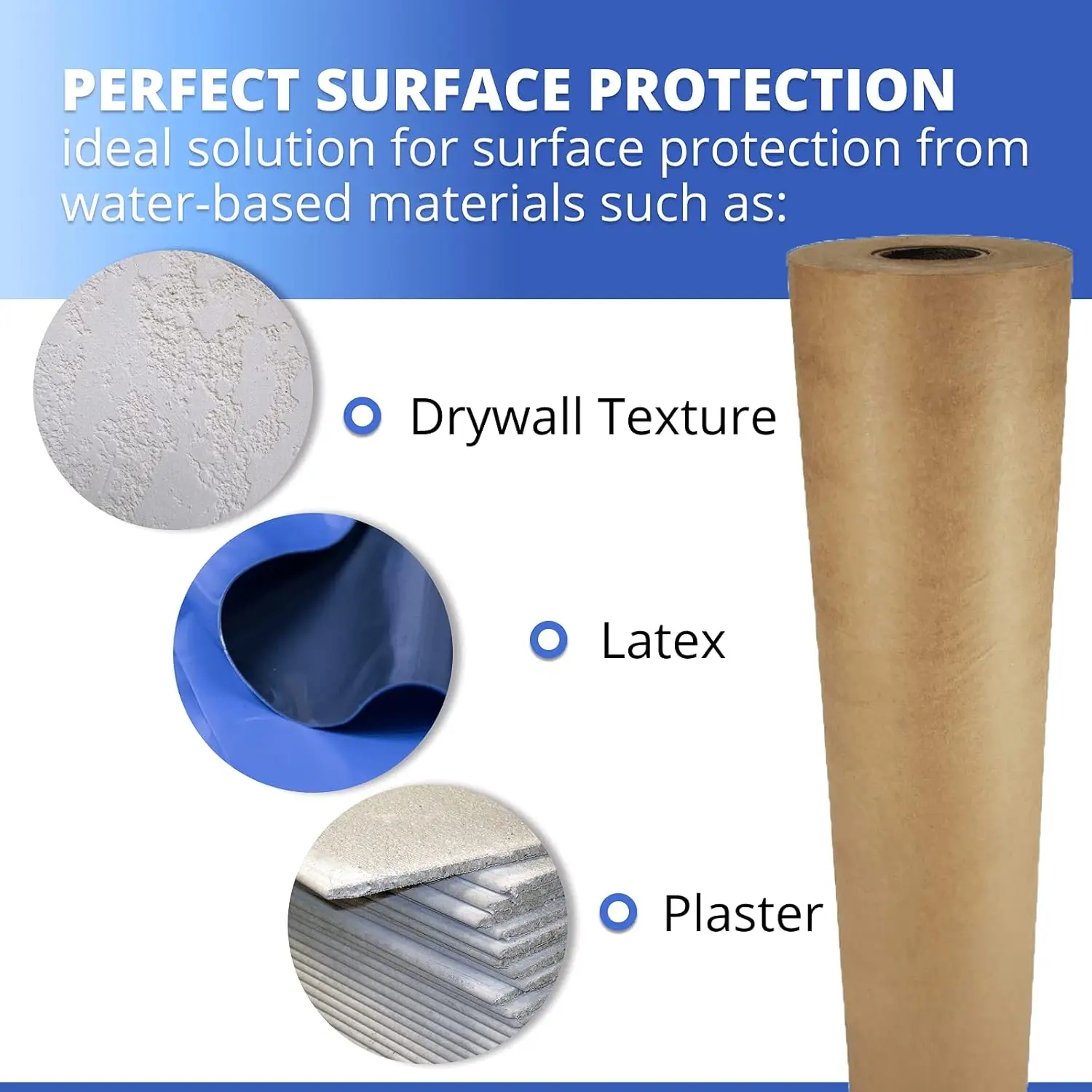 Thick Floor Covering Paper Rolls With Brown Kraft Paper Recycled Kraft ...