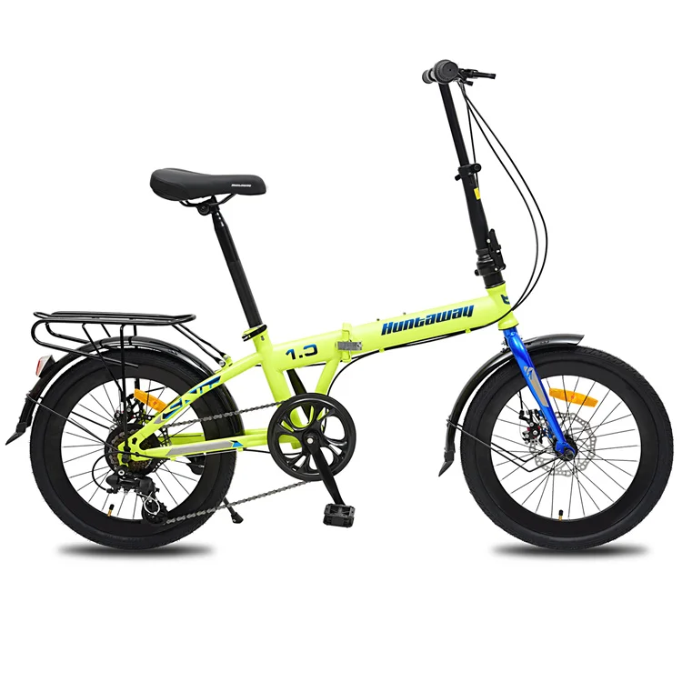 JOYKIE Cheap Affordable 7 Speed Hybrid 20 Inch Folding Bike Bicycle for Adults Ladies Men