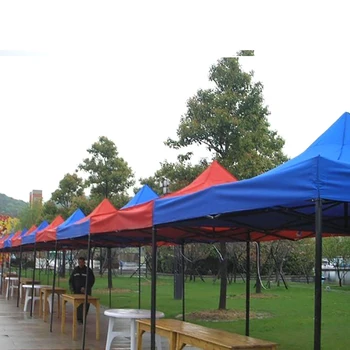 STALLMASTER Commercial Grade Steel Frame 10' x 10' Custom Pop Up Outdoor Canopy Gazebo Market Tent