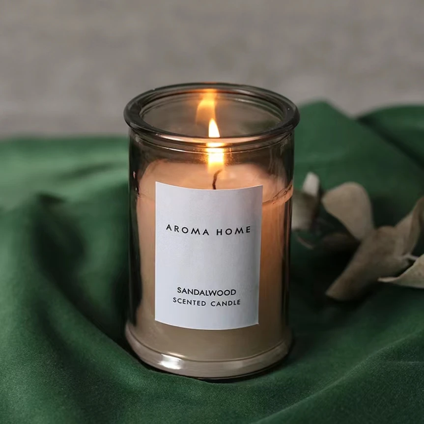 Wholesale Private Custom Luxury Glass Jar Candle Soy Wax Candle ...