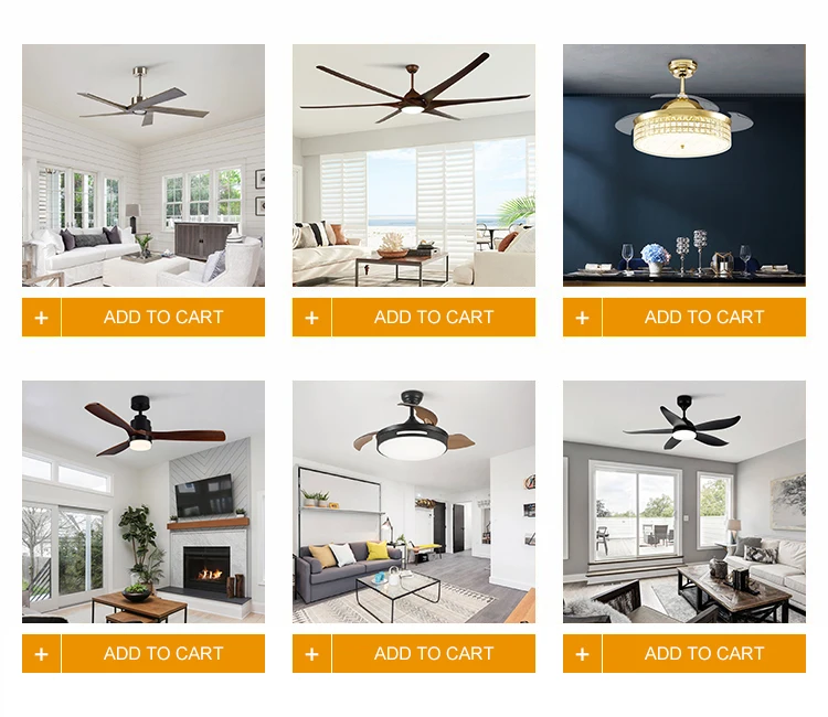 60/52 Inch Solid Wood Indoor Modern Decorative Ceiling Fan With Led