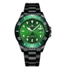 Cadran noir acier-vert