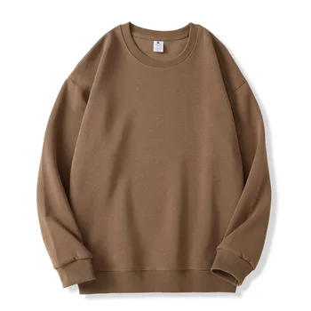 High Weight Streetwear Oversized Embroidered Jumper Sweatshirts Crewneck Couple Essentials Hoodie