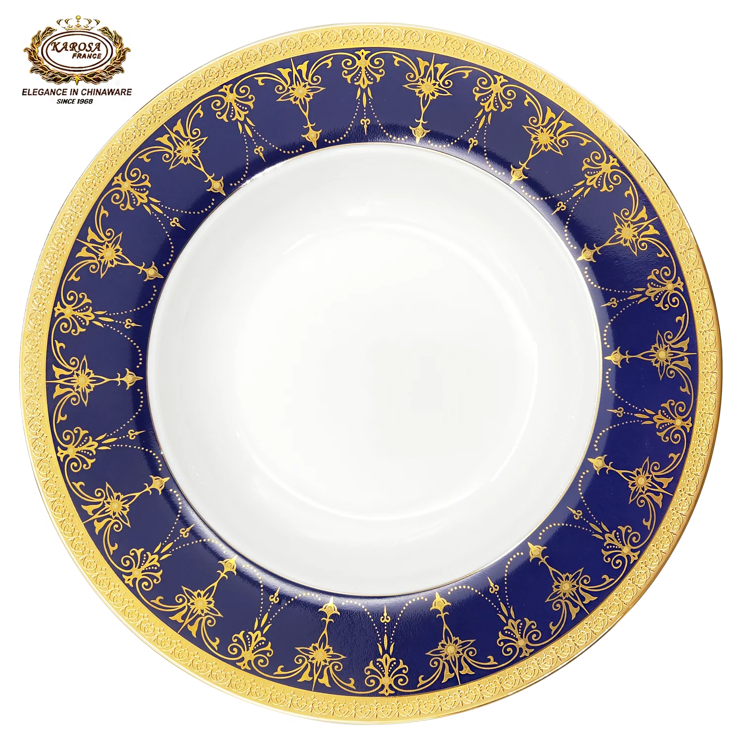High Quality Embossed Gold Rim Design of Porcelain Plate Tableware Tea Set  of Black Color