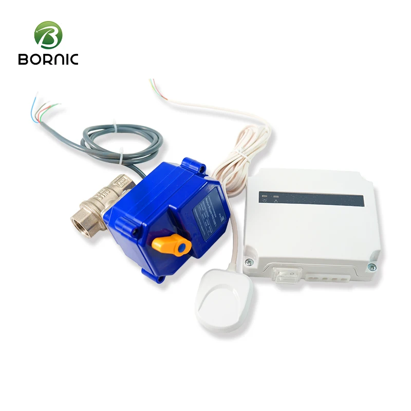 Bornic Hot Auto Shut off Valve for Water Leak Water Leak Detector with Shut off Valve with Alarm Detection Water Leak Stop Valve