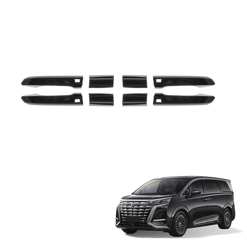 Handle Cover For BYD Denza D9 Door Handle Door Armrest Handle Sleeve Protective Carbon Fiber Pattern Exterior Accessories