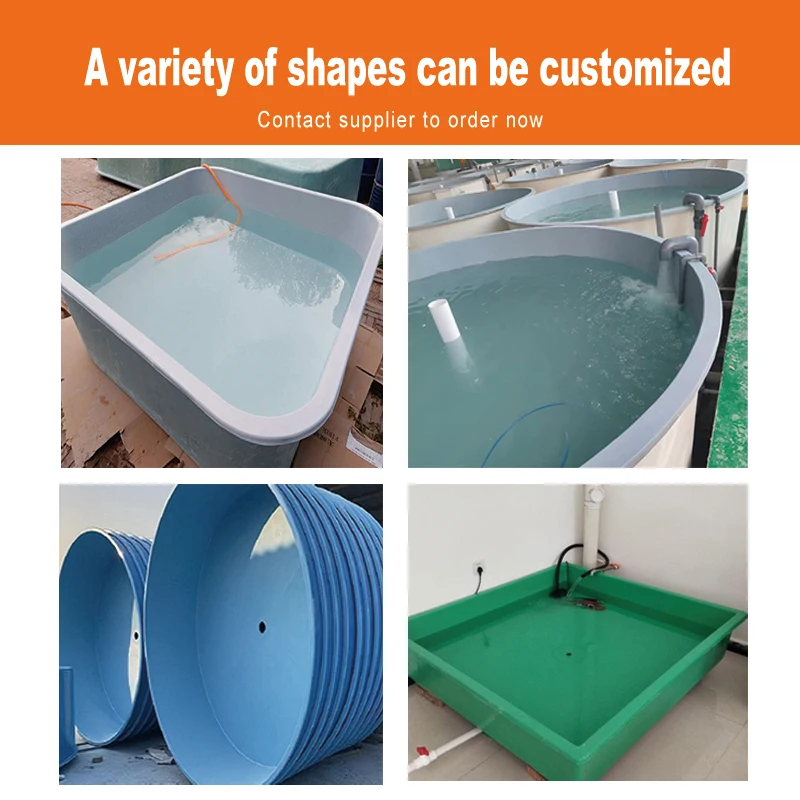 Assembly Type FRP Fish Tanks Ecological Aquaponics Ponds Smooth Finish Fiberglass Farming Fish Tank Aquaculture Moulding