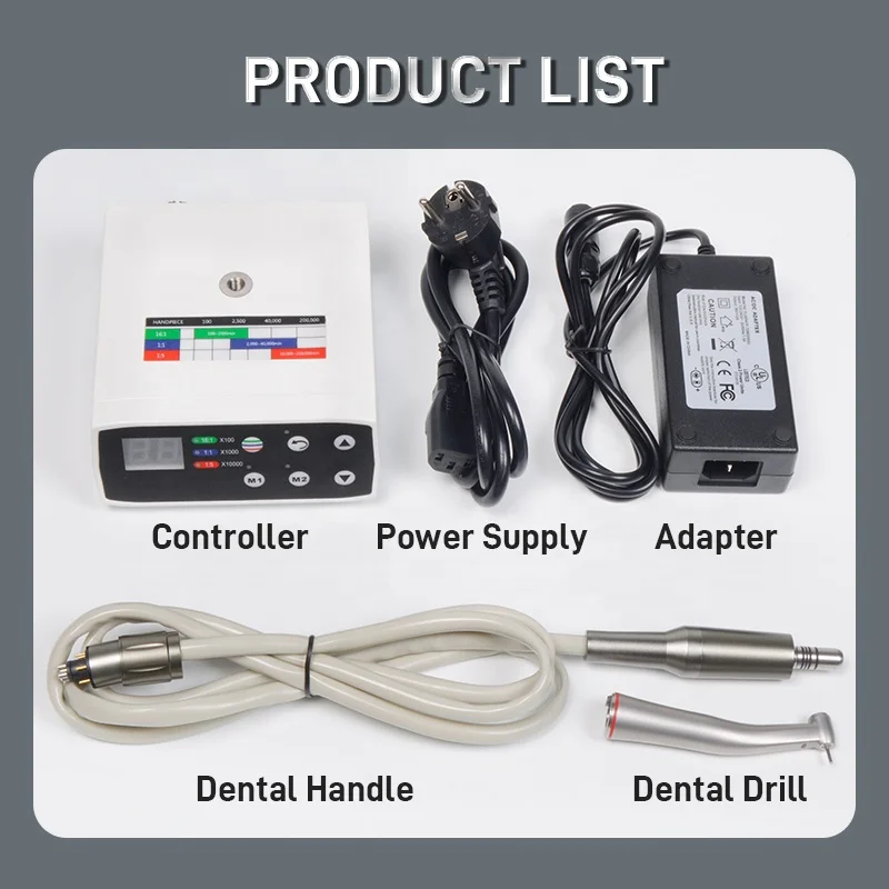 2023 40K-2000K rpm 16:1 1:1 1:5  brushless micro motor dental drill handpiece supplier