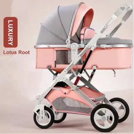 2022 Cheap Can Sit and Lie Down Portable Folding Bidirectional High View Baby Stroller for Newborn Children Baby Stroller