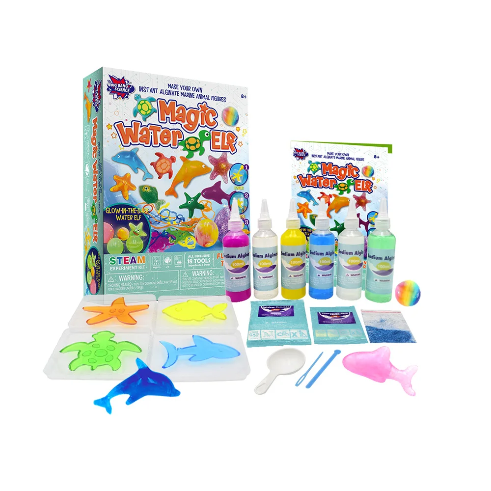 Magic Water Elf :5-Color Science Toys DIY Crystal Hands-on Creation Experiment  Education Science Toys for Boys and Girls