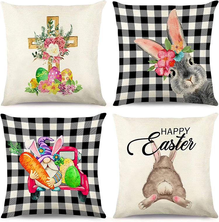 Wholesale Cheap Custom Sublimation Blanks Pillow Case Digital Printed Linen Cushion Cover Throw