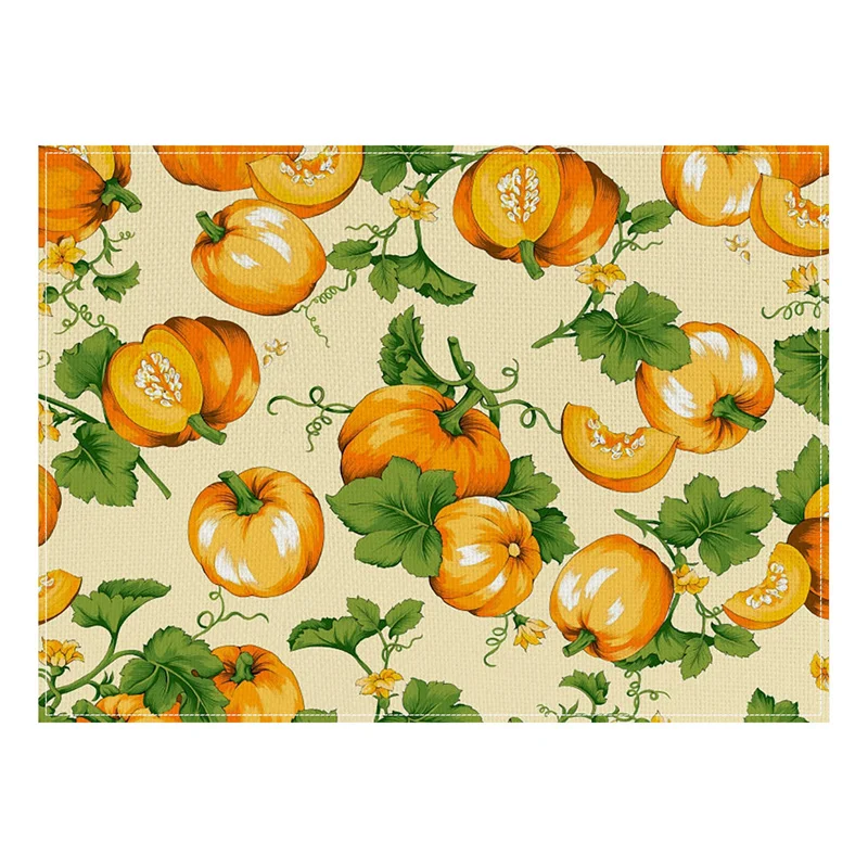 Wholesale Washable Thanksgiving Autumn Placemats Print Table Place Mats