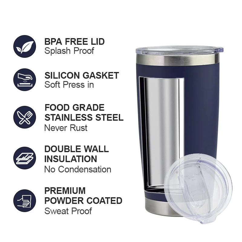 Custom logo 30oz 20oz Travel Coffee Mug Tumbler Cup Double Wall 20 oz  Insulated Tumblers With Lid and Straw