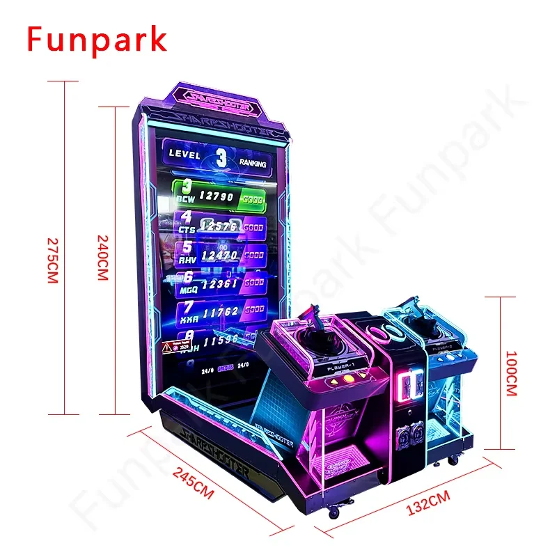 FunPark Hot Selling Arcade Shooting Gun Game Machine Coin Operated Game Shooting Machine for Sale for Entertainment Center manufacture