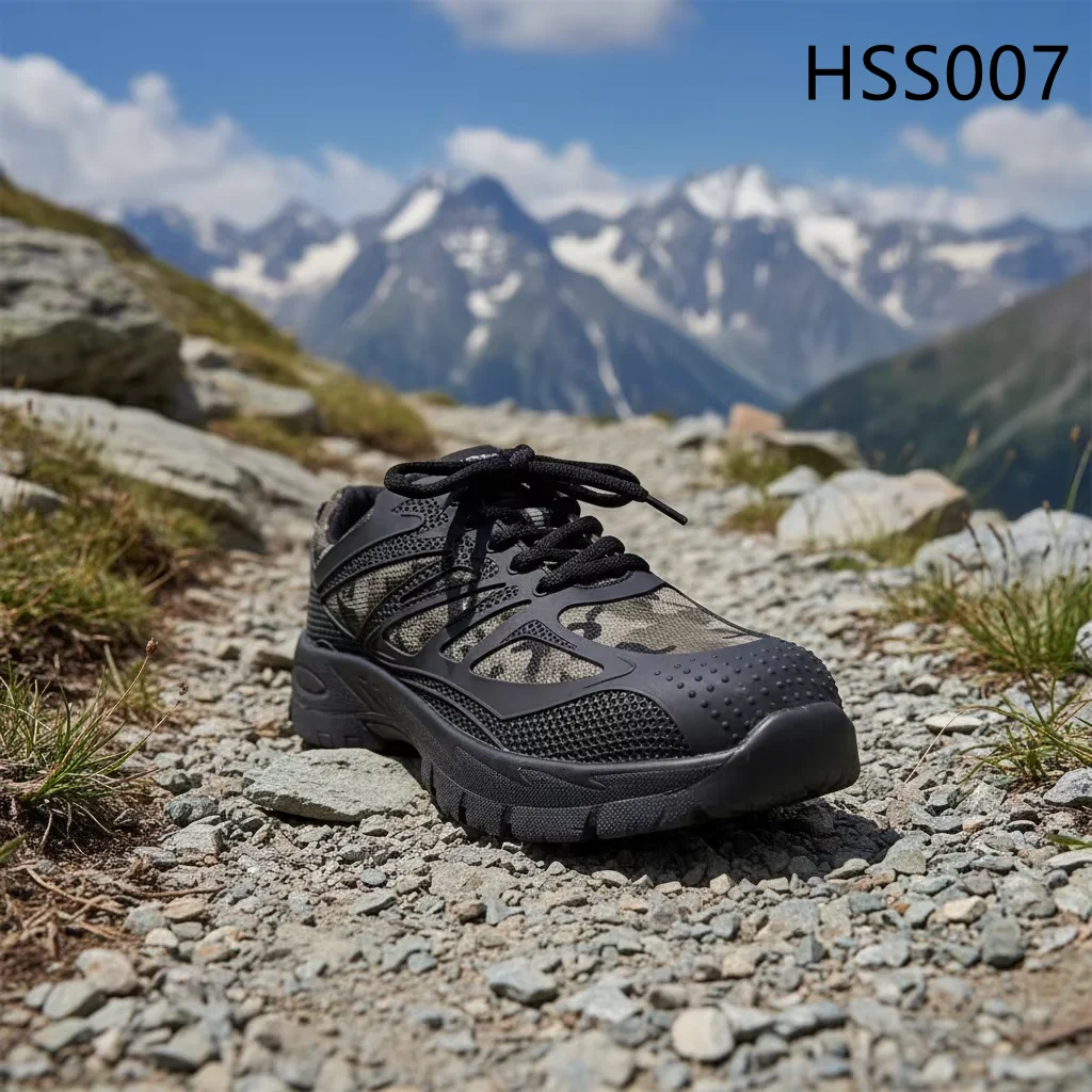 HY,road Repairman Durable PU/PU Injection Sole Tennis Shoes Functional Training  Long Lasting Anti-puncture Hiking Shoes HSS007