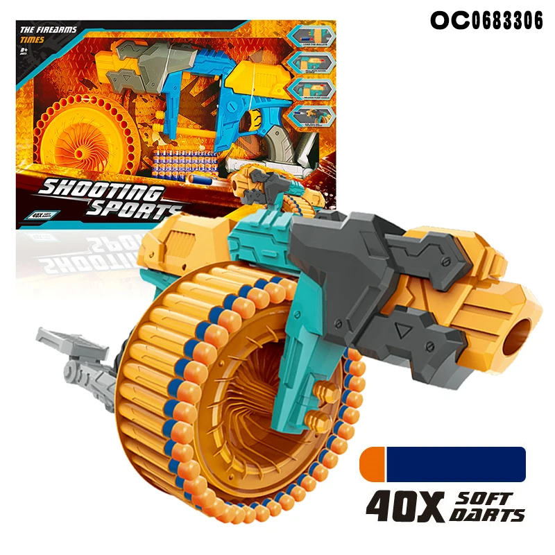 40 Rounds Soft Bullet Revolver Toy Guns and Practice Shooting Games for Adults