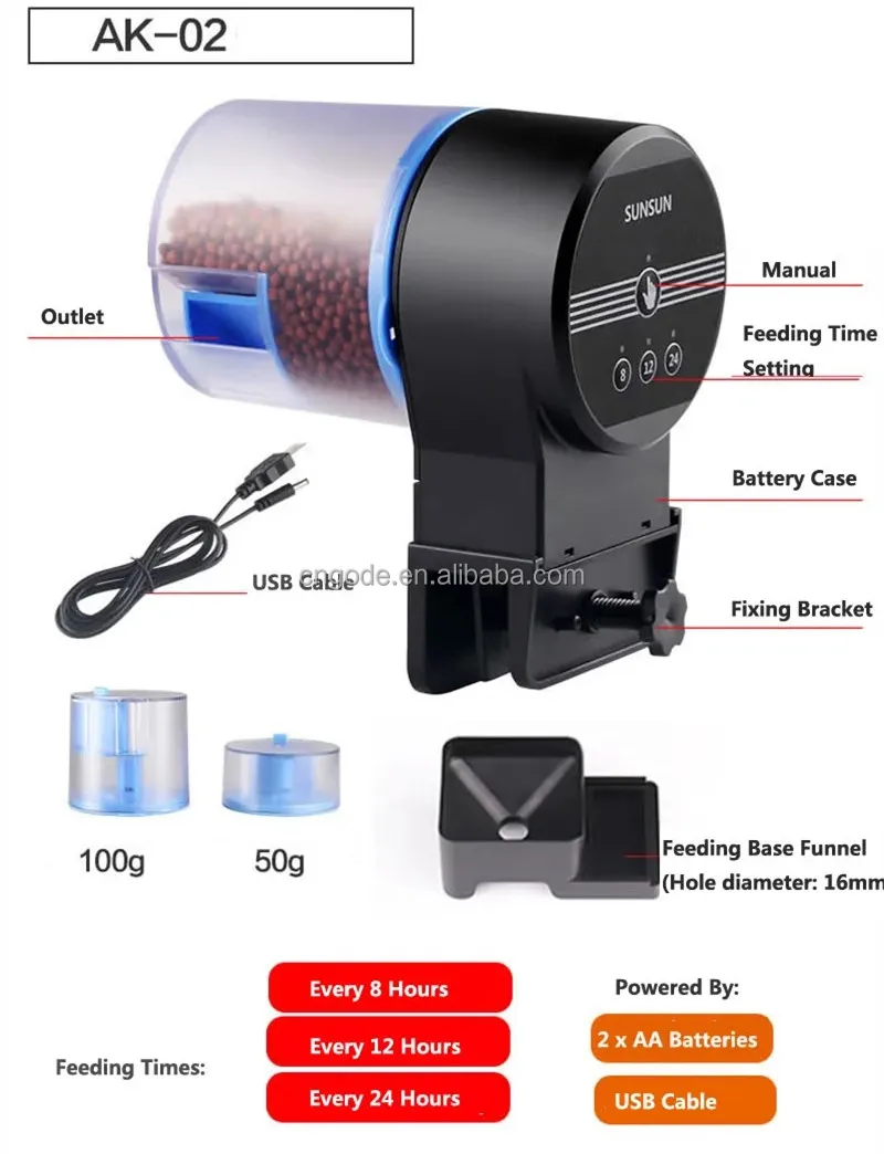 High Quality Automatic Fish Feeders Timing Fish Food Feeder Food