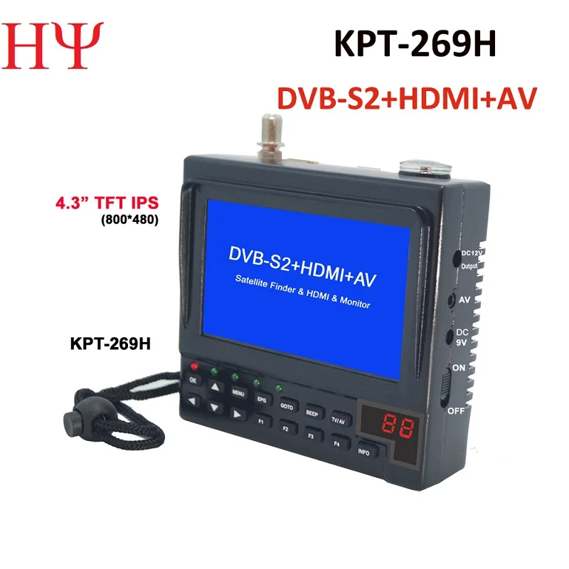 KPT-269H DVB-S2 satellitefinder Full HD цифровой спутниковый ТВ приемник Finder метр MPEG-4 HD DVB-S спутниковый искатель