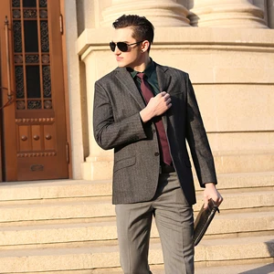 Elegant Men's Wedding Tuxedo Set 3-Piece Slim Fit Blazer Vest Pants with Lapel Single Breasted Suit Plus Size