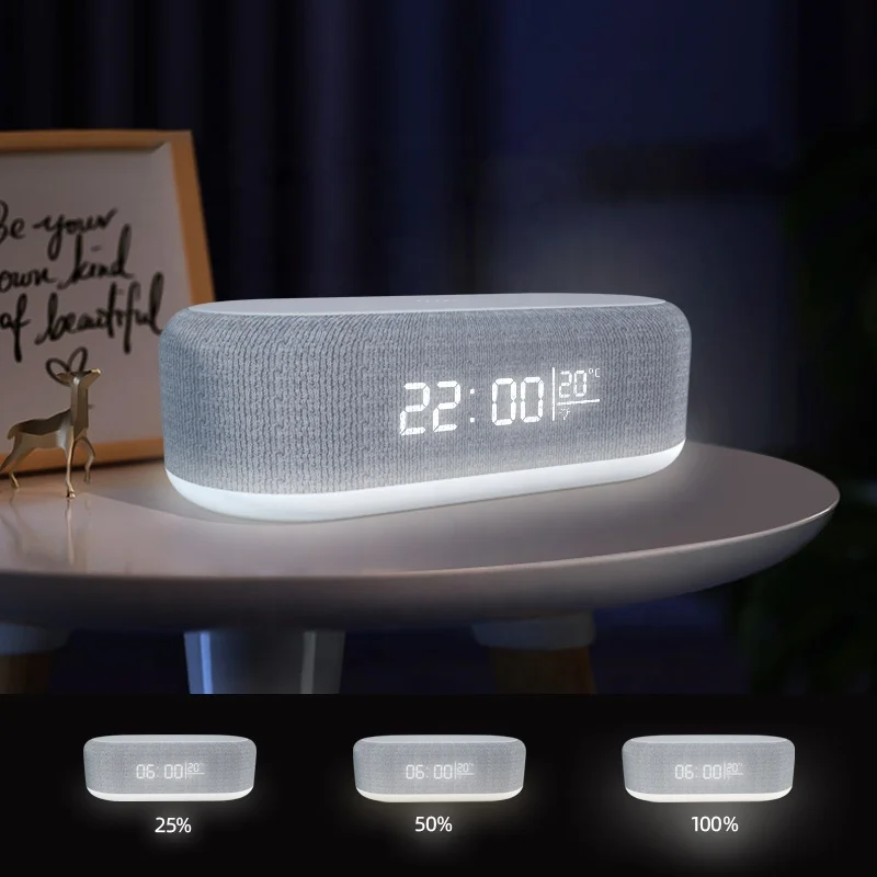 2024 New Design Multi Function Time Display 4 in 1 Digital Alarm Clock 15W Fast Wireless Charger With Led Night Light
