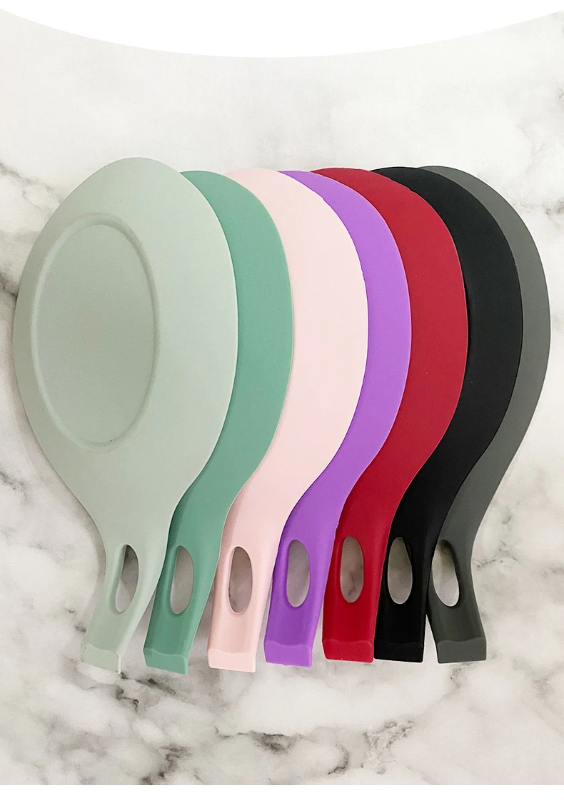 Amazon Hot Sale Silicone Spoon Rests Pad Bundle Utensil Spoon Holder