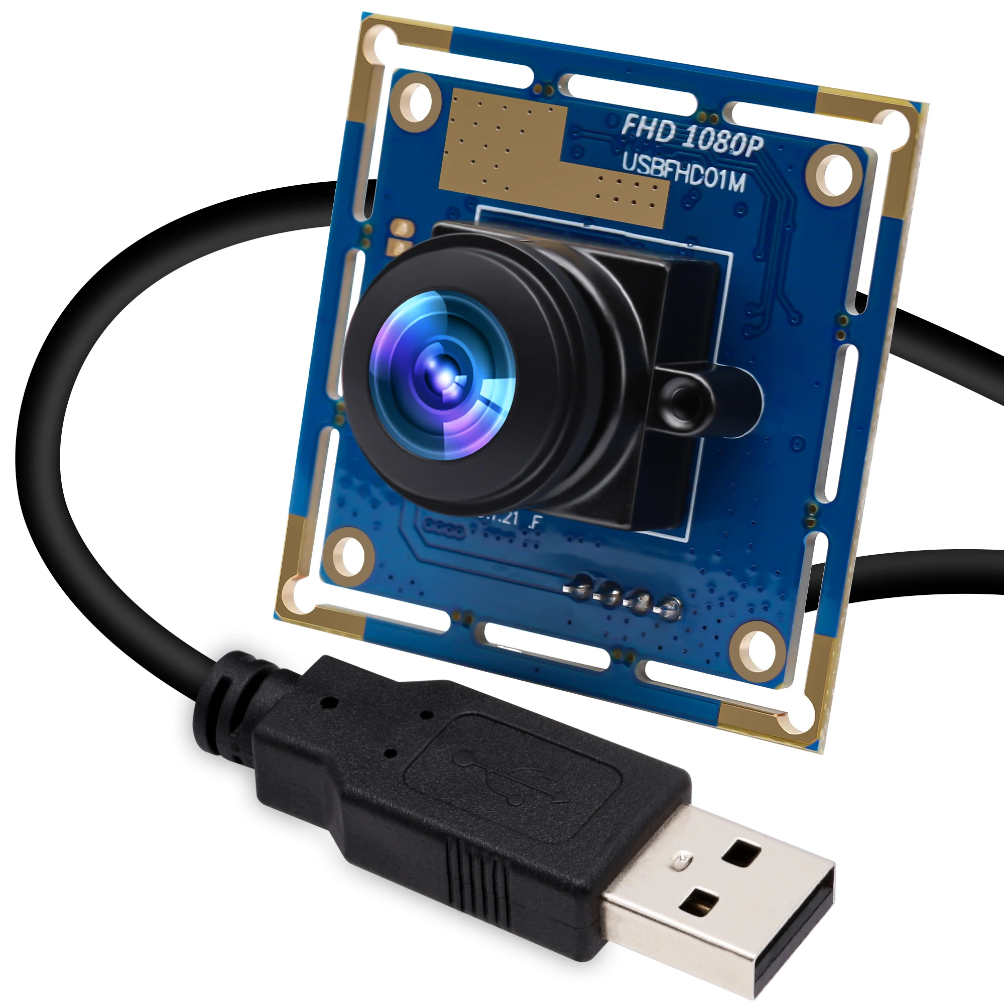 ELP 1080P 120fps USB Fisheye Camera - 12MP Wide Angle Web Camera For PC, Raspberry Pi & Lightburn