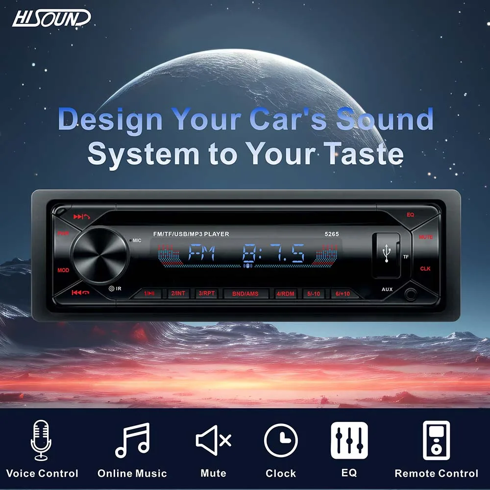 Wholesale Single Din Car Stereo Radio for Car MP3 1Din BT FM SD USB Car Tape Mp3 Player Blue Tooth