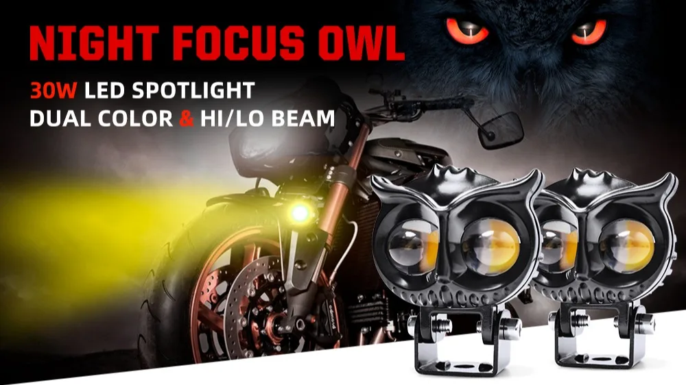 Best High Low Beam Spot Yellow White Dual Color 12V 24V IP68