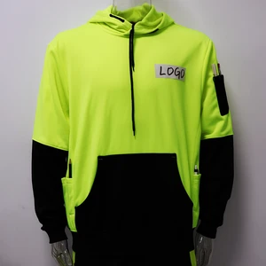 Custom Hoodies Shirts 100% Polyester Coloured Men's Long Sleeve Safety Construction Work Shirts Workwear Hoodies