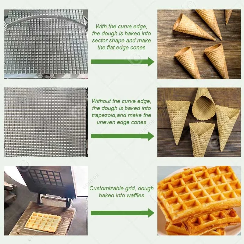 Wafer Tong Manual Ice Cream Cone Mold Sweet Corn Pancake Maker Waffle Make Machine 380 V the Type of Used