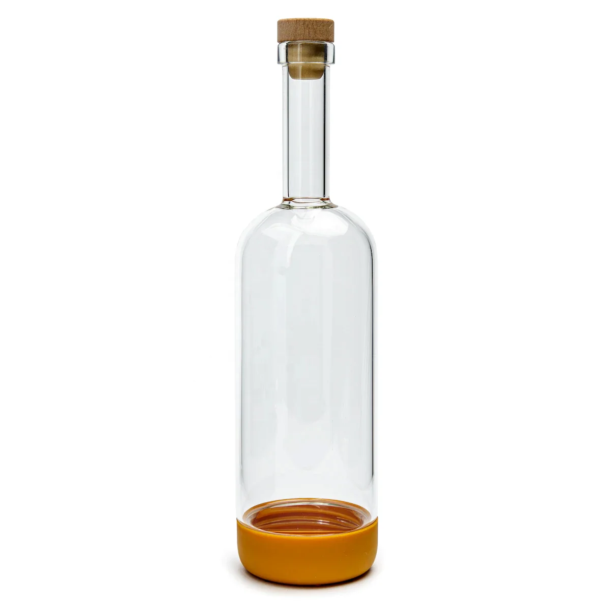 850ml Glass Bottle and Outfitting with a Rubberized, Removable Base