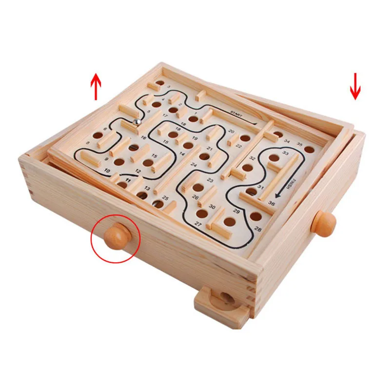 Wooden Maze Toy Board Game Play Set Puzzle Toys