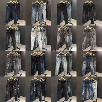 High Quality Men's Designer Ripped Vintage Slim Denim Straight High Street Moustache Effect Wholesale Men's Jeans